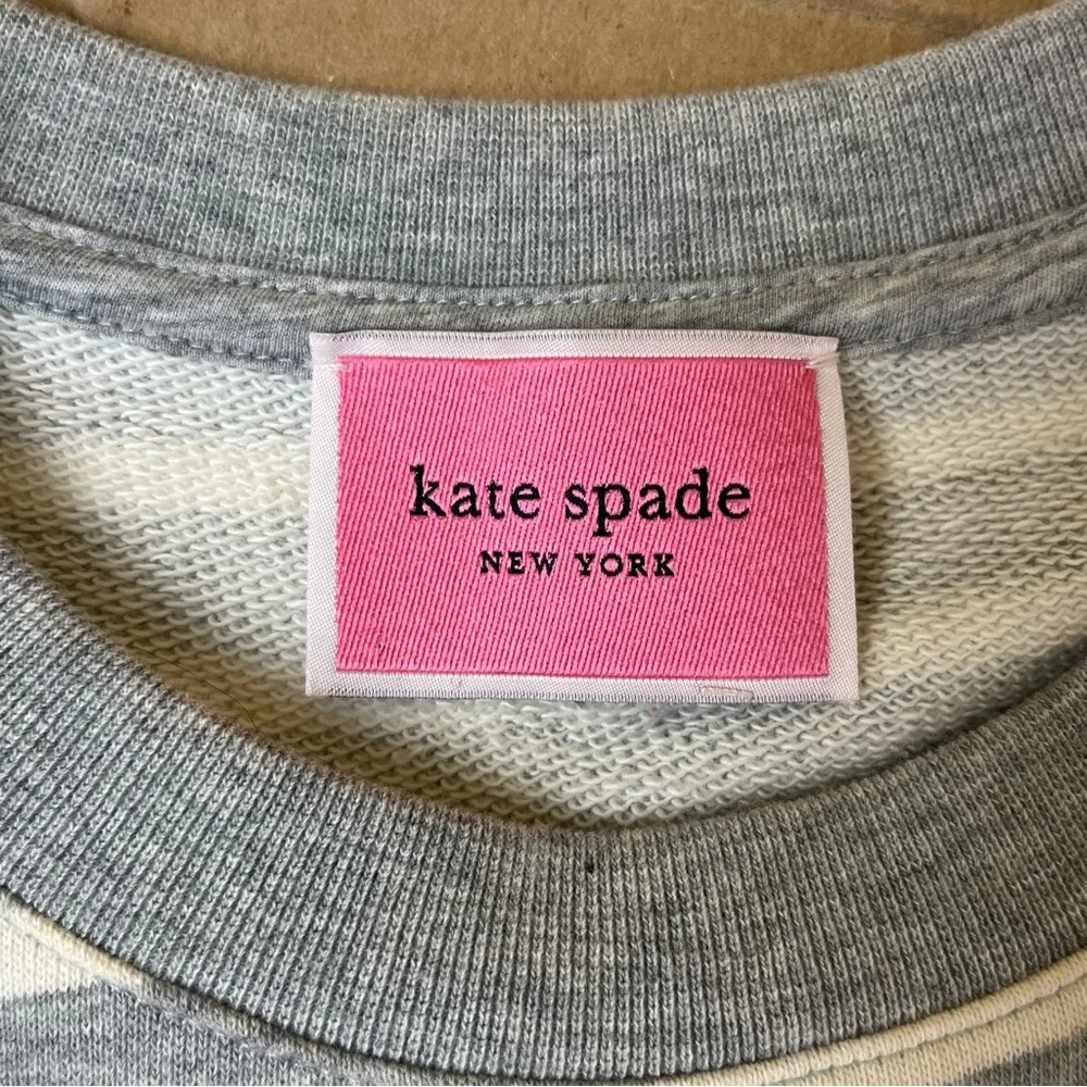 kate spade Gray and White Striped Midi Dress